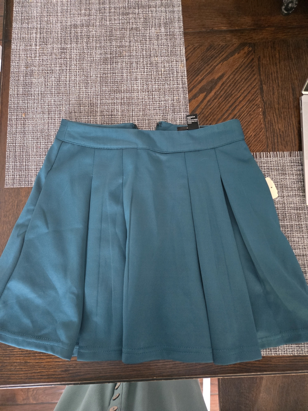Forever 21 Teal Circle Skater Skirt
